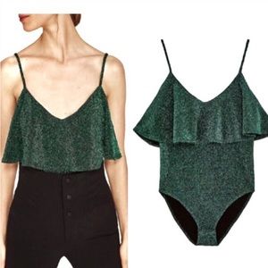 Women’s Zara shimmery bodysuit